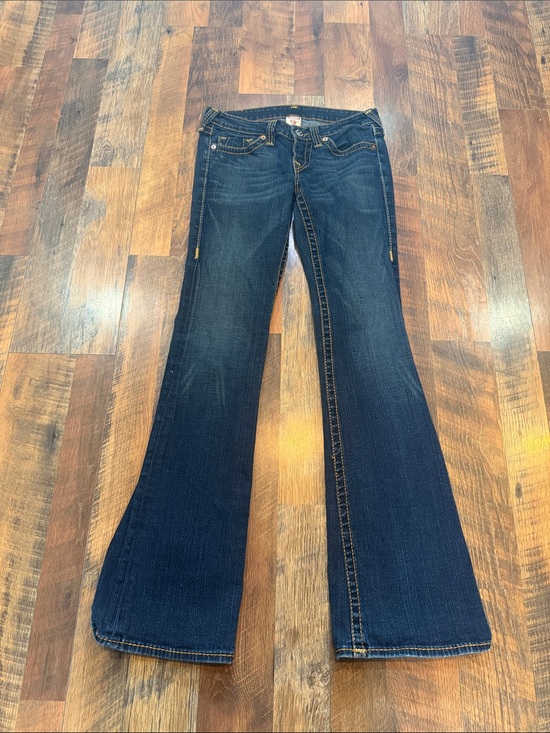 True Religion Denim - True Religion Dark Blue Flare Jeans for Women 28 (6011)